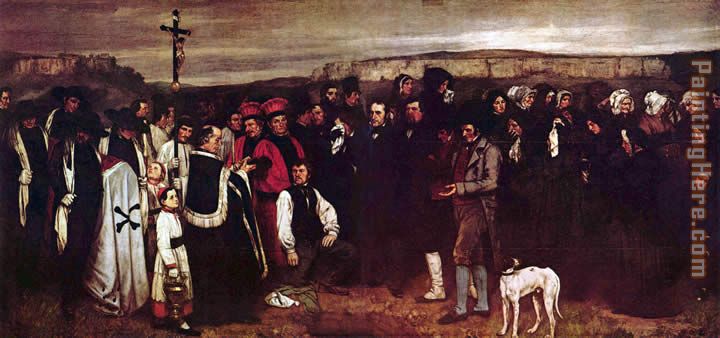 Burial at Ornans painting - Gustave Courbet Burial at Ornans art painting